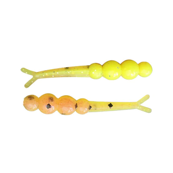 yellow protein infused plastic fishing bait